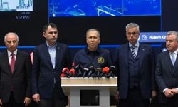 Bakan Yerlikaya, AFAD merkezinde konuşuyor