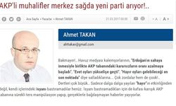 Gül'in eski danışmanı Ahmet Takan: AKP’li muhalifler merkez sağda yeni parti arıyor