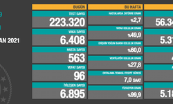 Türkiye’de koronavirüs nedeniyle son 24 saatte 96 kişi hayatını kaybetti, tespit edilen vaka sayısı 6 bin 408 oldu