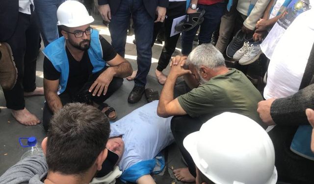 Enerji Bakanlığı'na yürümek isteyen Fernas işçilerine polis müdahalesi