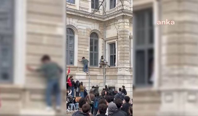 İTÜ'de öğrenciler dersleri boykot ediyor: Güvenlik görevlileri fakülte kapısını kilitledi, öğrenciler camdan çıktı!