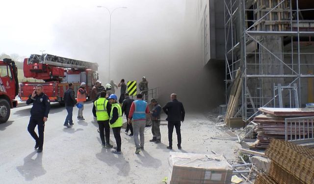 KYK yurdu şantiyesinde yangın: Üç işçi hastaneye kaldırıldı