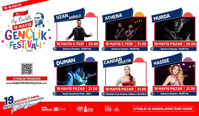 İstanbul'da üç CHP'li belediyeden ortak 19 Mayıs festivali