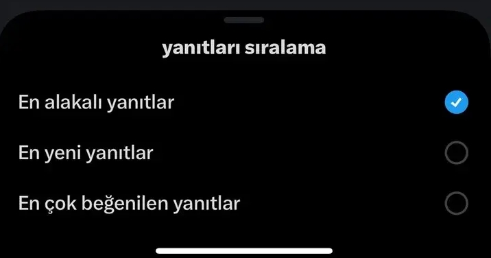 Twitter Yanıt Siralama